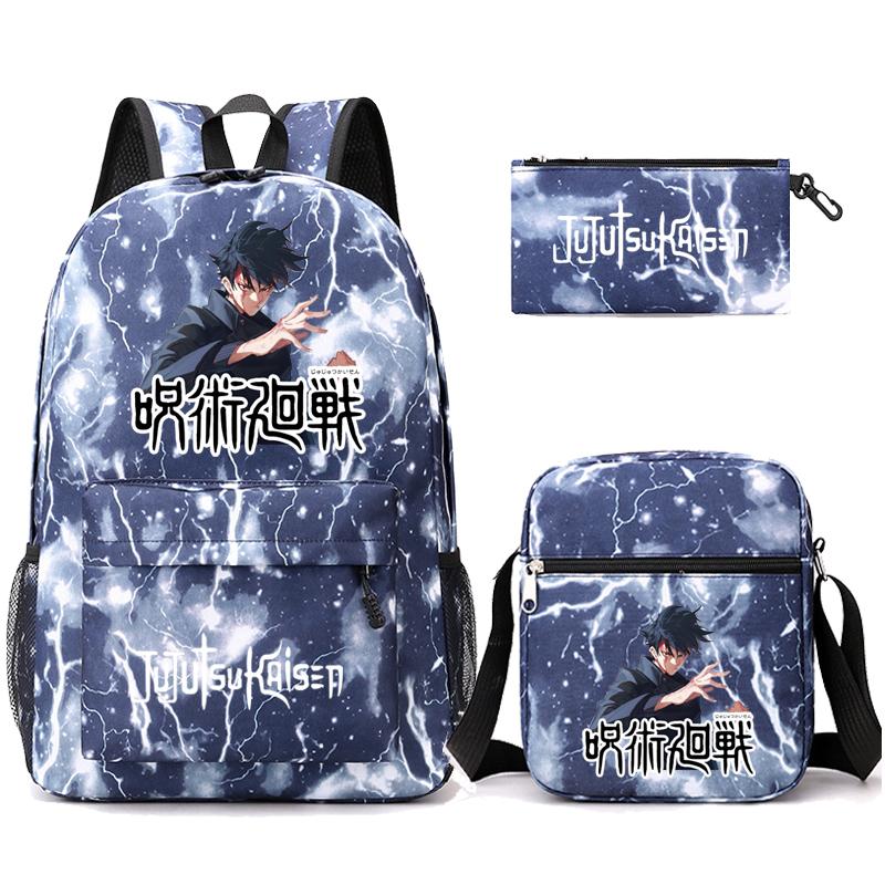 3 teile/satz Anime Rucksack für Jungen Mädchen Leichte Taschen Hildren Schul Student Kawaii Rucksack Zurück Zu Schule