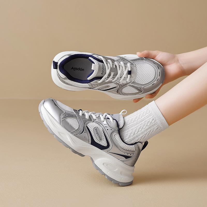 Augustine Daddy Shoes Women's 2025 New Autumn Platform Sneakers Skinny Casual Mountaineering Outdoor Running Shoes