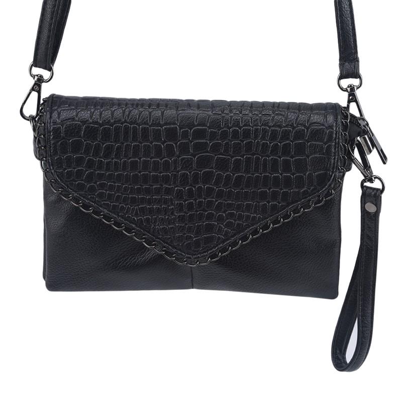 black handbag with chain