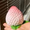 Strawberry Squeeze Toy Soft Stress Ball TPR Slow Rebound Decompression Toy Realistic Pink White Strawberry Shape Portable Fidget Toy