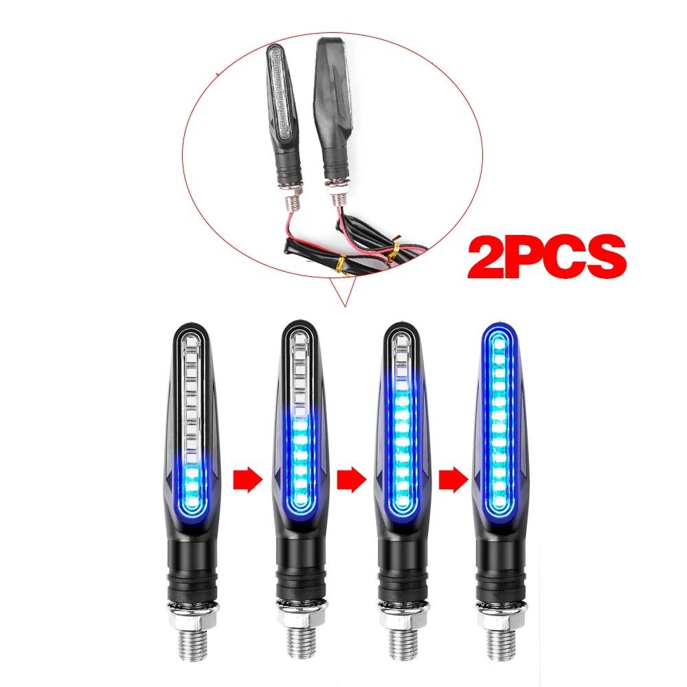 

2PCS Motorcycle Led Turn Signals Light 12V Directional Indicators Flashing Rear Tail Brake Flasher Light Stop Signal Light Motorcycle DRL Lamp 2PCS