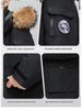Men's American Style Winter Parka with Large Fur Collar, Mid-Length Outdoor Couple's Jacket, Mountain Windbreaker