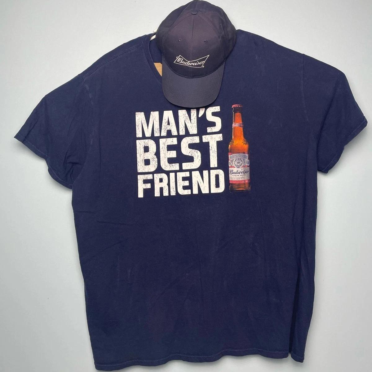 

Budweiser 3XL “Man’s Best Friend” Bottle Tee + Budweiser Snapback Cap – Combo 2XL