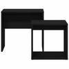 Coffee Tables 2 Pcs Black Oak Effect Particleboard