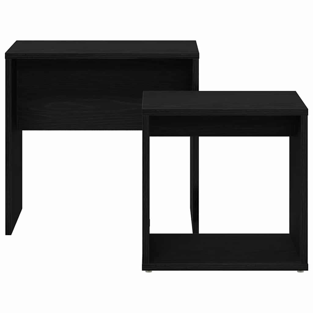 Coffee Tables 2 Pcs Black Oak Effect Particleboard