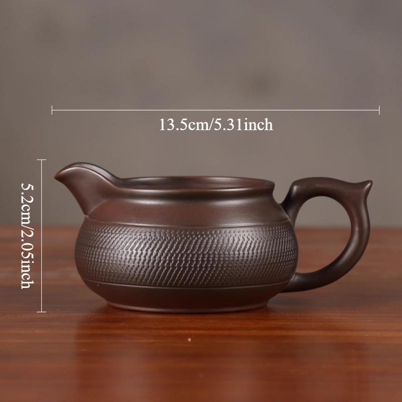 

Large Capacity Purple Ceramic Fair Cup Jumping Knife Pattern Tea Sea Purple Pottery Teaset Tea Dispenser Filter Tea Cup 1pcs