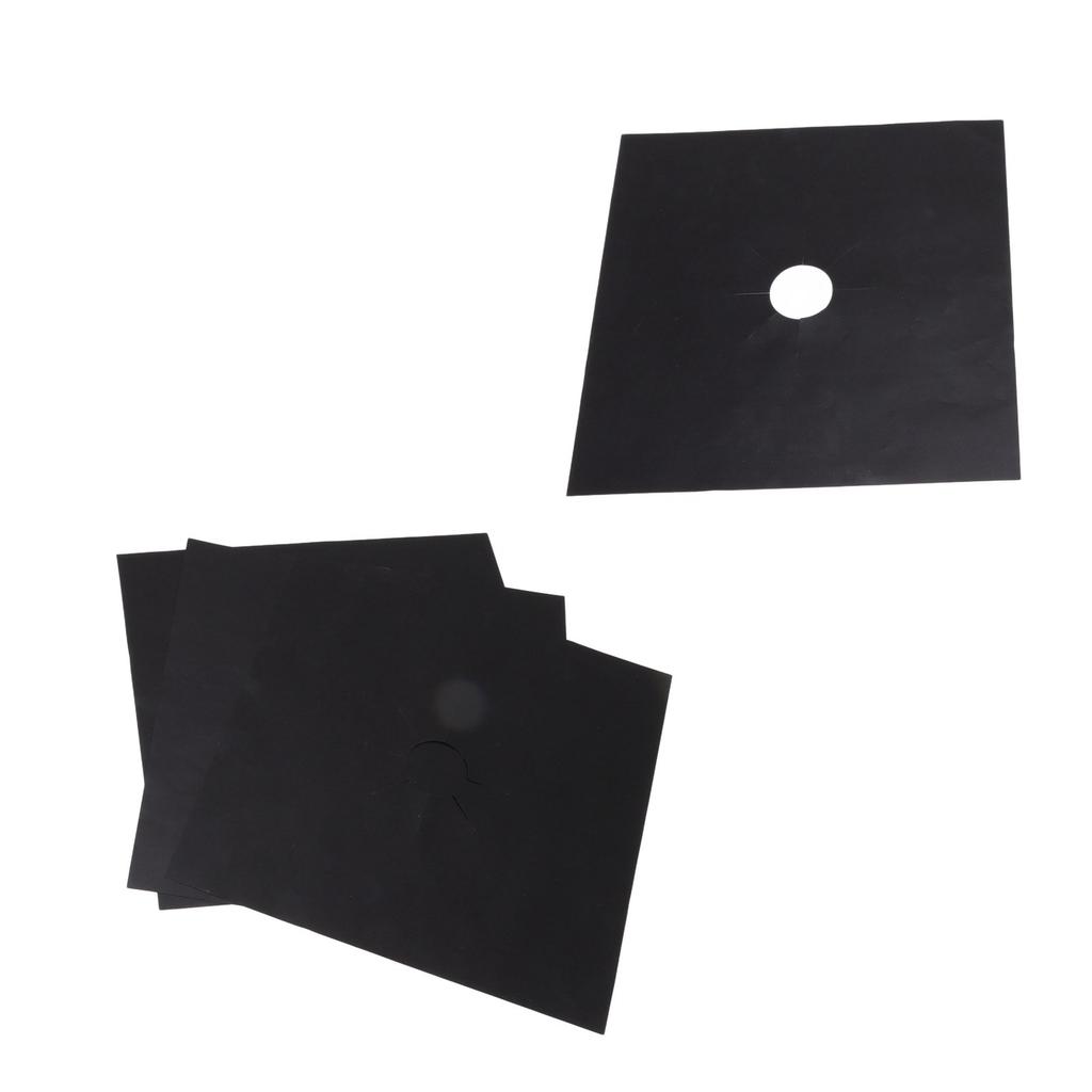 4Pcs Stove Burner Cover PTFE Coating Non Stick Gas Range Stove Top Protector Pad for Kitchen