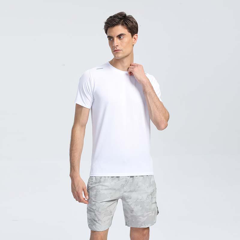 

Men s Summer Quick-Dry Crew Neck Sports T-Shirt - Slim Fit, Short Sleeve, Custom Logo, Plus Sizes Available M чорний