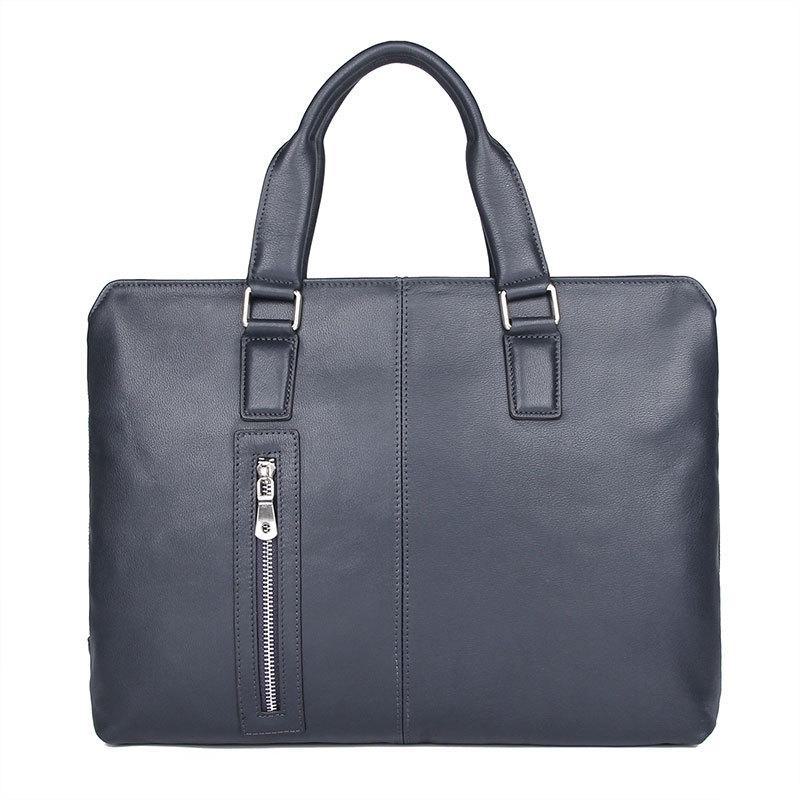 Jiameida Men's Genuine Leather Handbag - 14" Laptop Business Briefcase