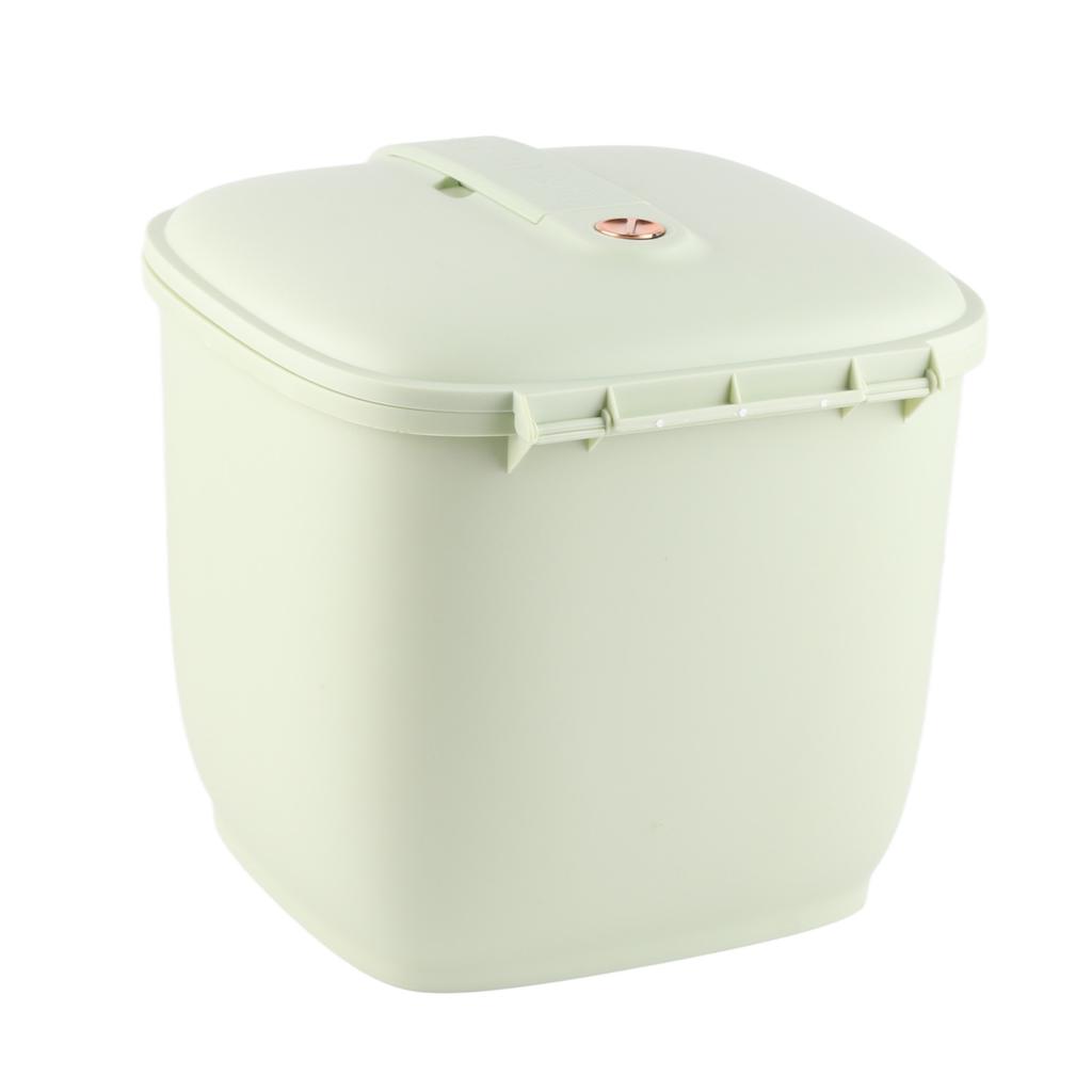 Rice Storage Container Large Capacity Airtight Sealed Kitchen Grain Dispenser Storage Bucket Green