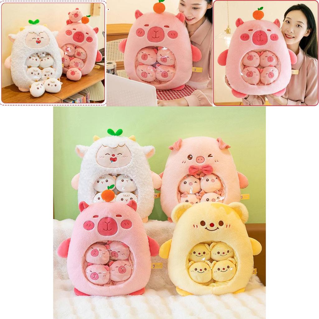 Adorable Capybara Plush Toy Soft Stuffed Animal Cushion For Kids And Office Use