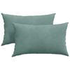 Sofa Cushions 2 Pieces Teal Green 50 X 30 Cm Cord Fabric