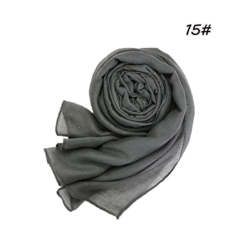 New bronzing Bali yarn women's scarf monochrome gold sprinkled long scarf elegant and fashionable