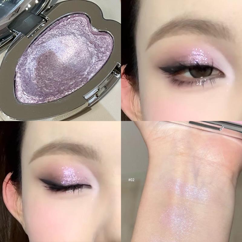 HERORANGE Dream Core Highlighter: Long-Lasting Pearlescent Glitter Eyeshadow & Under-Eye Brightener for Intense Sparkle.