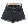 Stylish Loose High-Waist A-Line Denim Shorts for Women – Summer Korean Wide-Leg Slim Fit with Curled Hem