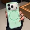 Ice Cream Magnetic Silicone Case for iPhone 15/17 Pro Max - Two-Color Matte Finish