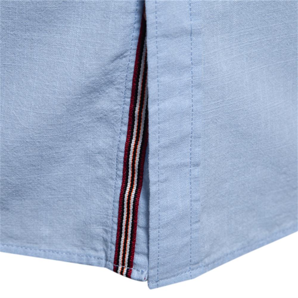 Camicia Sociale in Cotone da Uomo Tinta Unita Manica Lunga Camicia di Alta Qualità per Uomo Primavera Stand Casual Camicie da Uomo