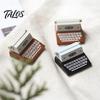 Desktop Memo Holder Retro Wooden Typewriter Clip, Vintage Desk Place Card Holder, Postcard Display Stand Decorative Message Photo Picture for