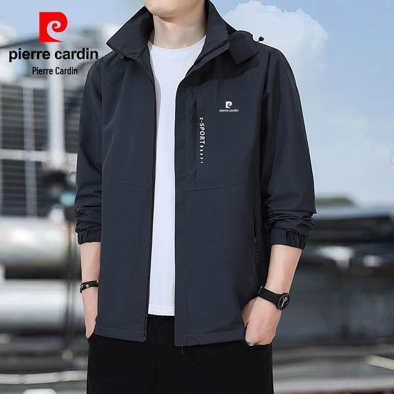 Pierre Cardin Men's Waterproof Windbreaker: Loose-Fit Casual Jacket for Spring & Autumn