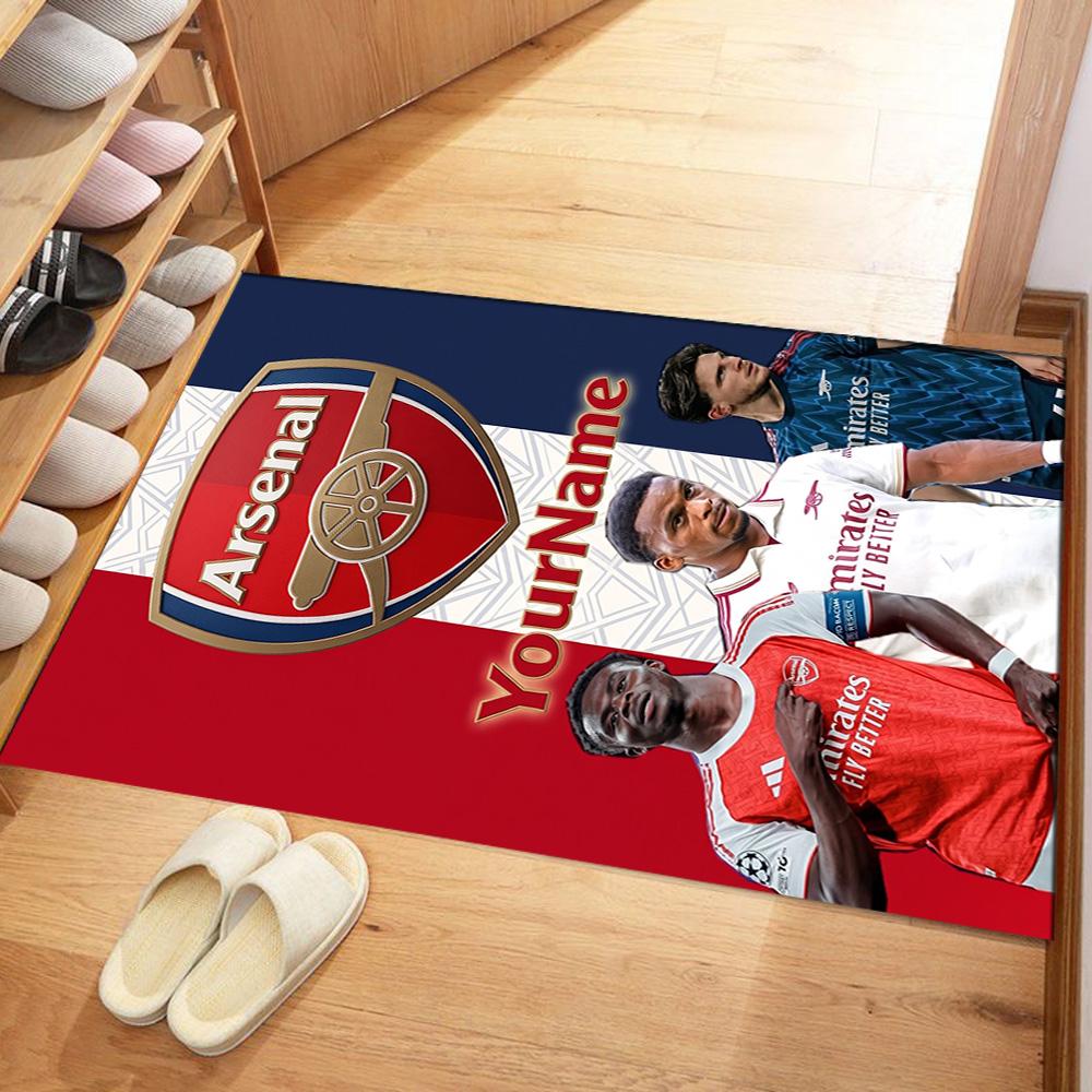 Arsenal Personalized Text Floor Mat Suitable for Study Room Outdoor Game Room Dormitory Antislip Carpet Anime Office Decor
