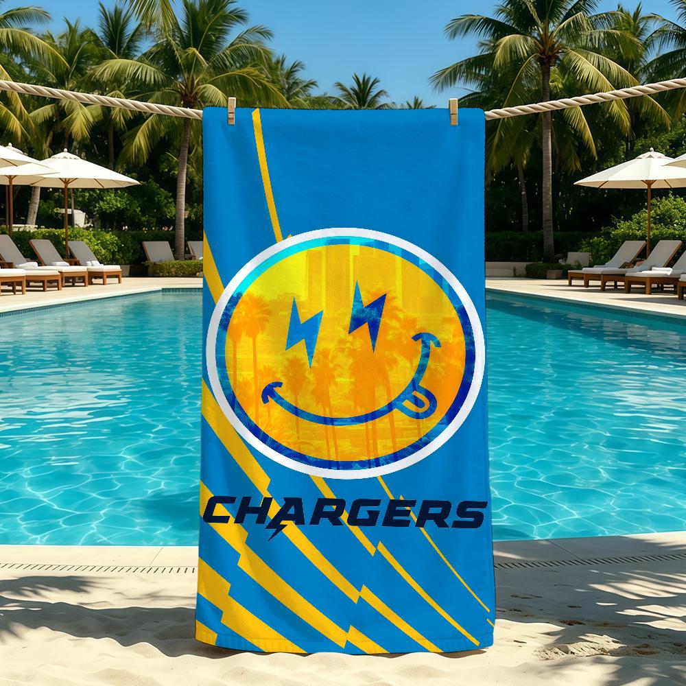 La C-Chargers-Es Cool Logo Towel For Outdoor Camping Beach Towel Super Absorbent Quick-Drying Summer Towel