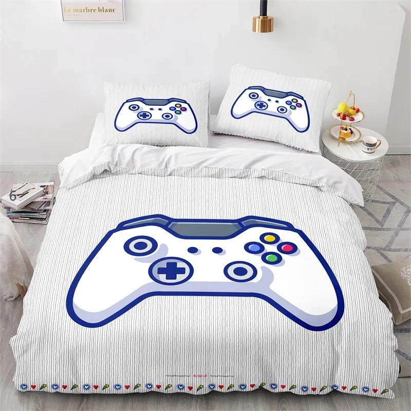 

Honeycomb Gamepad Duvet Cover Cartoon Game Controller Comforter Cover Microfiber Geometric Bedding Set Full For Boys Girls Room EU Single(135x200cm)