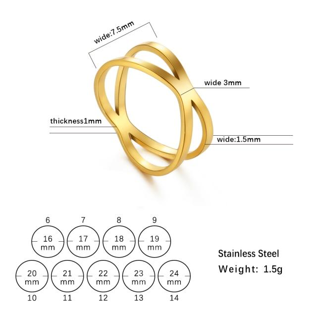 Stainless Steel Couple Rings Stylish Jewelry  Color Color Supernatural Cross Women 'S Men 'S Finger Ring Engagement Bridal Bridal Present Gift