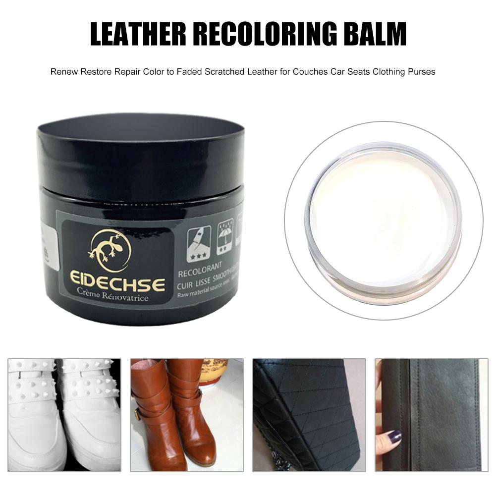 Balsamo Ricolorante per Pelle Rinnova Ripara Colore per Pelle Sbiadita Graffiata per Divani Sedili Auto Abbigliamento Borse 1.7 Oz