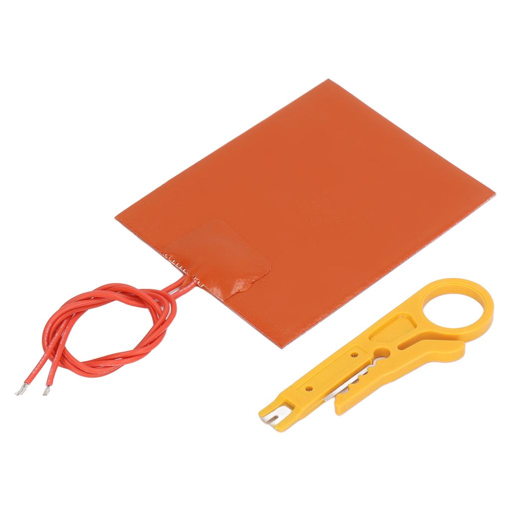 Silicone Rubber Heating Pad Thin High Dielectric Strength Safe Flexible Heating Mat 12V 20W 250 celsius