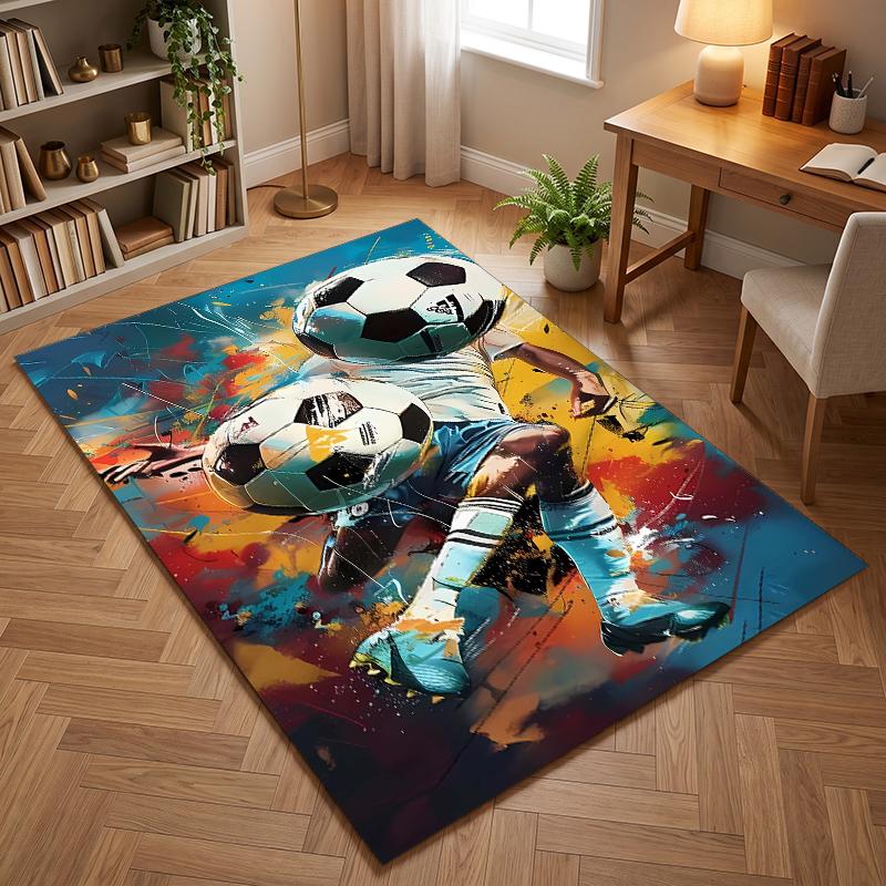 Sports Football (1) Office Carpets Suitable for Living Rooms Bedrooms Offices and Kitchens a Gift for Modern Home Decor