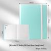4-Pocket Solid Color PP Card Storage Album with Elastic Band, Large Capacity for Game Cards or Photos - Holds 160 Cards
