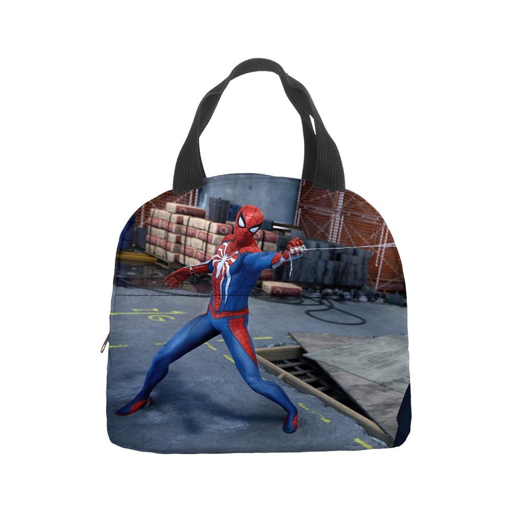 Anime Spider-Man Lunch Bag Portable Insulation Bag Bento Bag Lunch Box Bag Children'S Lunch Bag Picnic Ice Bag