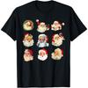 Vintage Christmas Santa Claus Faces Funny Old Fashioned Xmas T-Shirt
