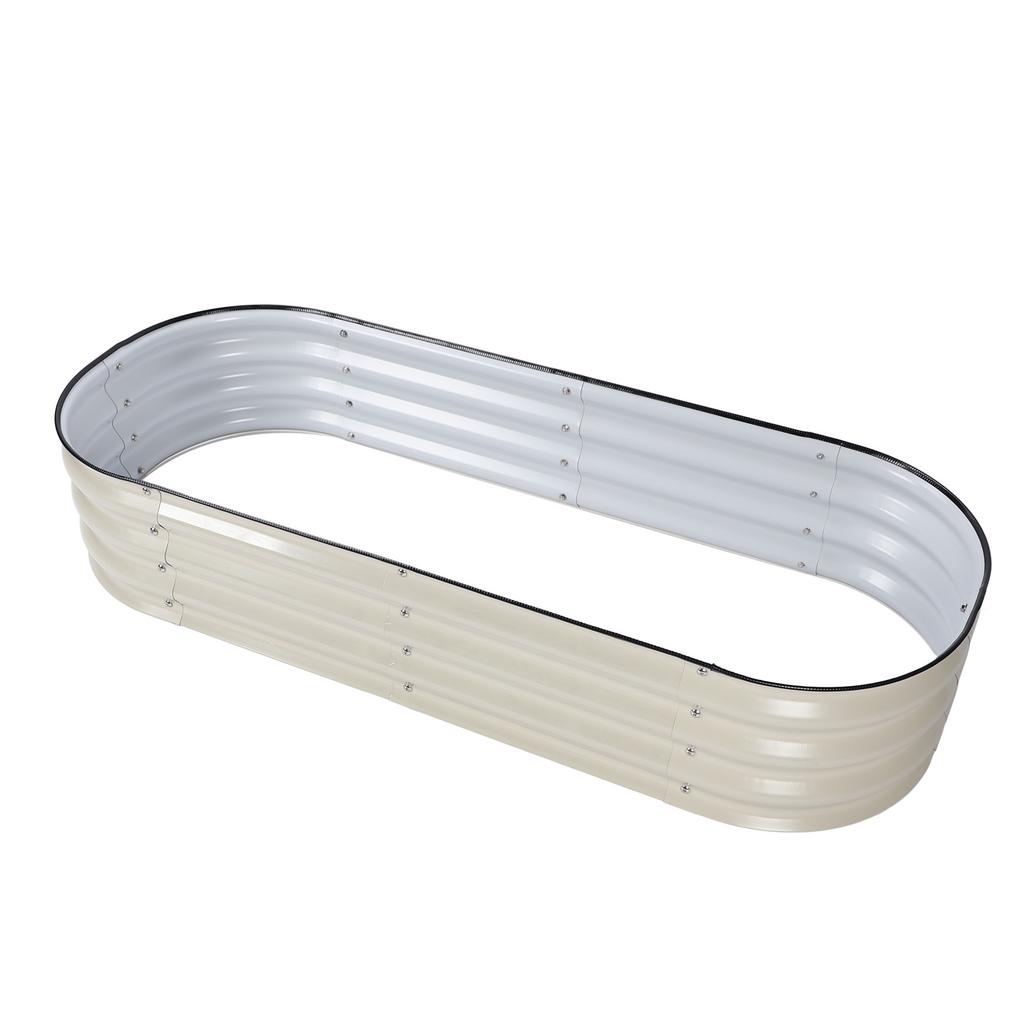 Raised Garden Bed Steel   Outdoor Planter Box with Open Bottom for Vegetables Fruits Flowers