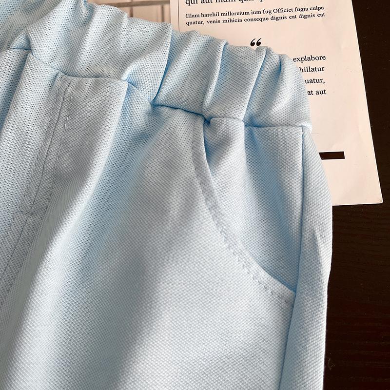 2Pcs/set Baby Set Casual Summer Boys Girls Blue Suits Clothes Stripe Polo Shirt + Short Pant Toddler Kids Set For Girls Boys