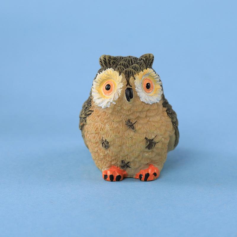 

1Pc Landscape Resin Owl Doll Home Garden Diy Decor Micro Ornaments Decoration Owl Statue Ornament Animal Model