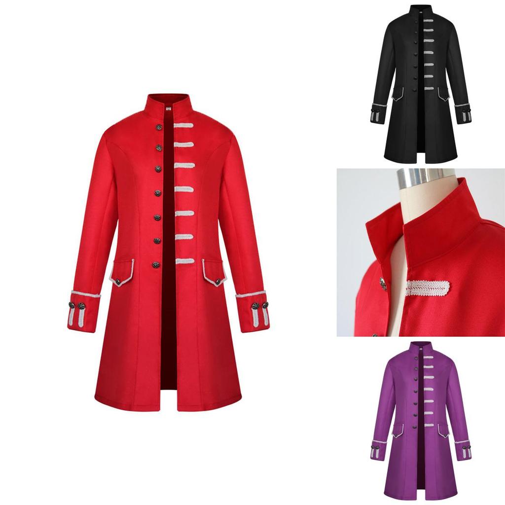 Unique Men Steampunk Vintage Jacket In Various Colors Perfect For Masquerade And Stage Performance