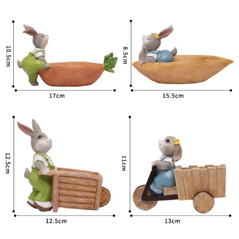 Králičí zahrada Podzimní sklizeň Květináč - Mrtvé listy Sukulentní květináč Květináč Živočišná bonsai Květináč Pryskyřice Řemeslo Sukulentní rostlina