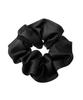 VINGTAINE Faux Hair Present Scrunchie, Leather, Double-Stitched, Accessory, Large, Stylish, Casual, Simple, Gift, (HS-204-BK)