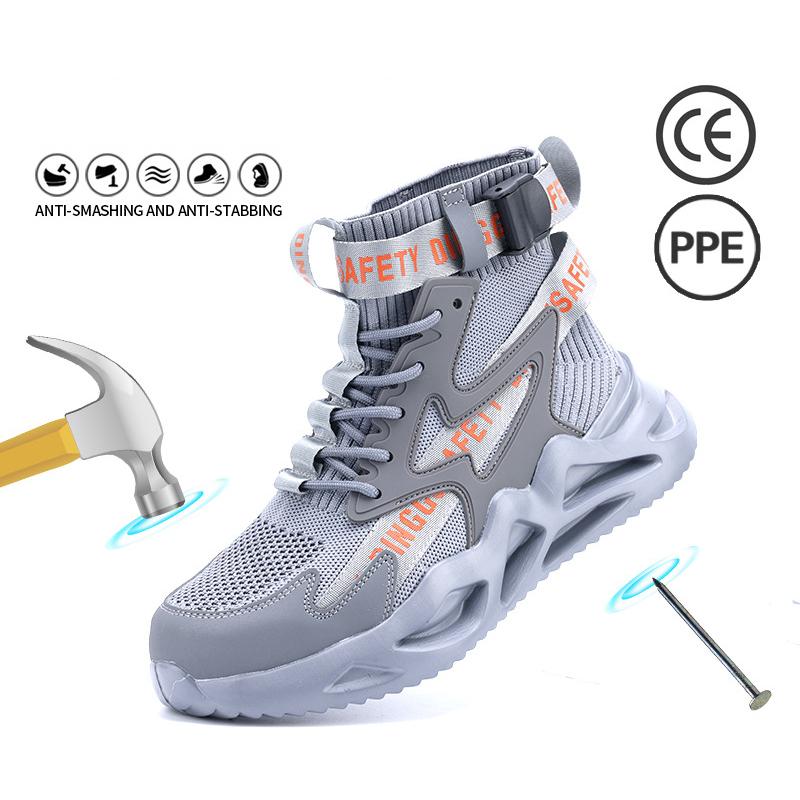 

Anti-smashing Anti-piercing Protect Safty Shoes Men Anti Slip Abrasion Resistant Soft Sole Comfortable Breathable Work Shoes 46