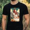 Mens Angel Sunflower Print Cotton 100% Cotton T-shirt Mens Tees Top Size XS to 5XL-