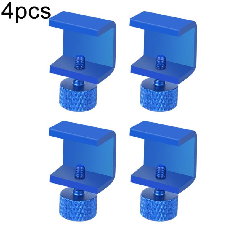 

4Pcs 3D Printer Accessorie Aluminum Alloy Adjustable Bed Glass Heatbed Clip Clamp Platform Glass Retainer For CR10 Ender3 синий