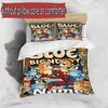 3pcs Duvet Cover Set (1*Duvet Cover + 2*Pillowcase, Without Core), Custom Name Bluey Pattern Bedding Set, Home Bedroom Decor Gift