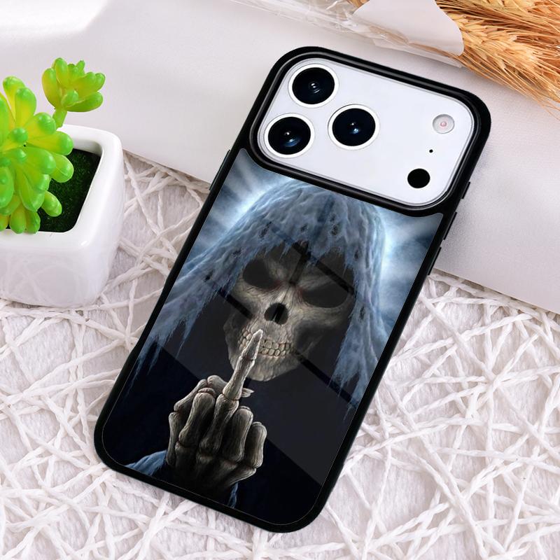 Horrible Skull Skeleton Phone Case for iPhone 17 Air 16 15 11 12 14 13 Pro Max Shockproof Cover