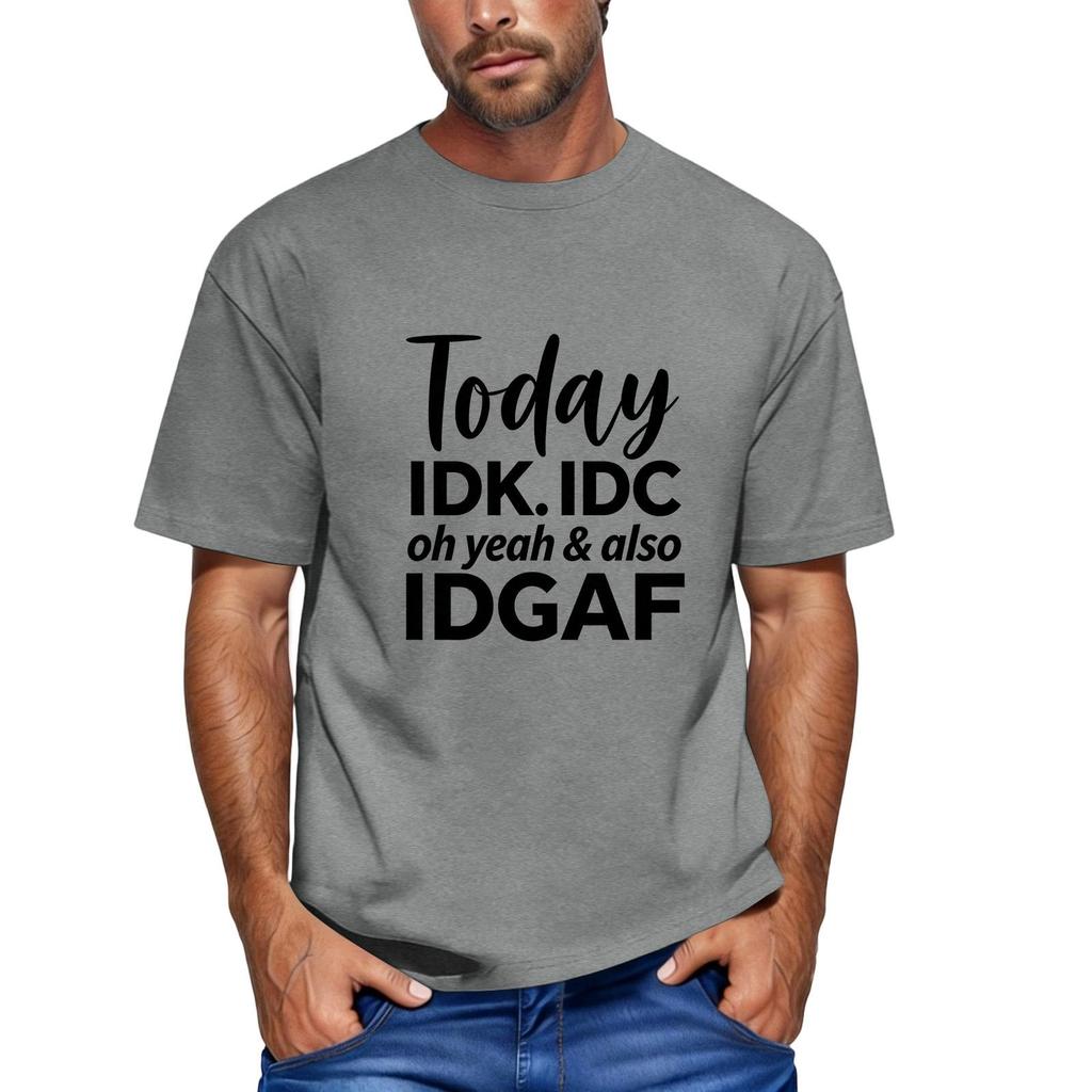 Men's Neck Short Sleeve Funny Graphic Print T-Shirt for Everyday Wear