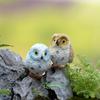 2PCS Bonsai Craft Garden Resin Landscape DIY Owls Decor