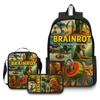 Printed Backpack Wooden Stick Man Shanhaijing School Bag Pencil Case