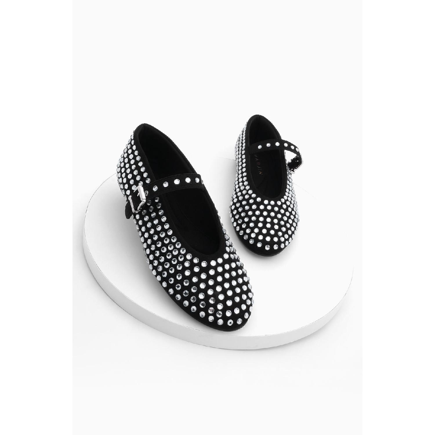 

Women s Happy Stone Ball Food Mary Jane Tevila Seath 36 чорний