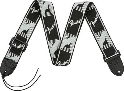 Strap Monogrammed Gray Fender® 2" Strap, Black/Light Grey/Dark