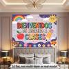 Bienvenidos De Regreso A Clases Backdrop, Spanish Welcome Back to School Banner